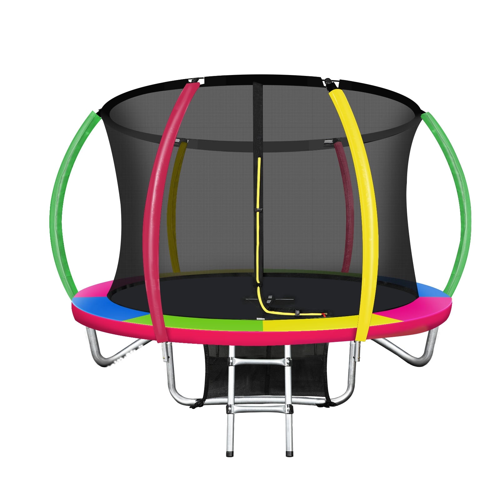 Mazam 8FT Trampoline Round Kids Trampolines Enclosure Outdoor Indoor Play Toys - Sunyee