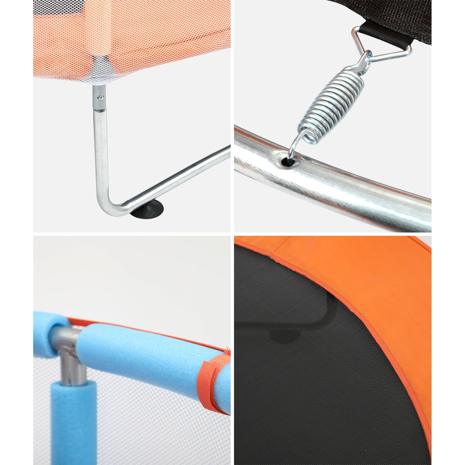 Mazam 60 Inch Trampoline Kids Trampolines Enclosure Safety Net Horizontal Bar - Sunyee