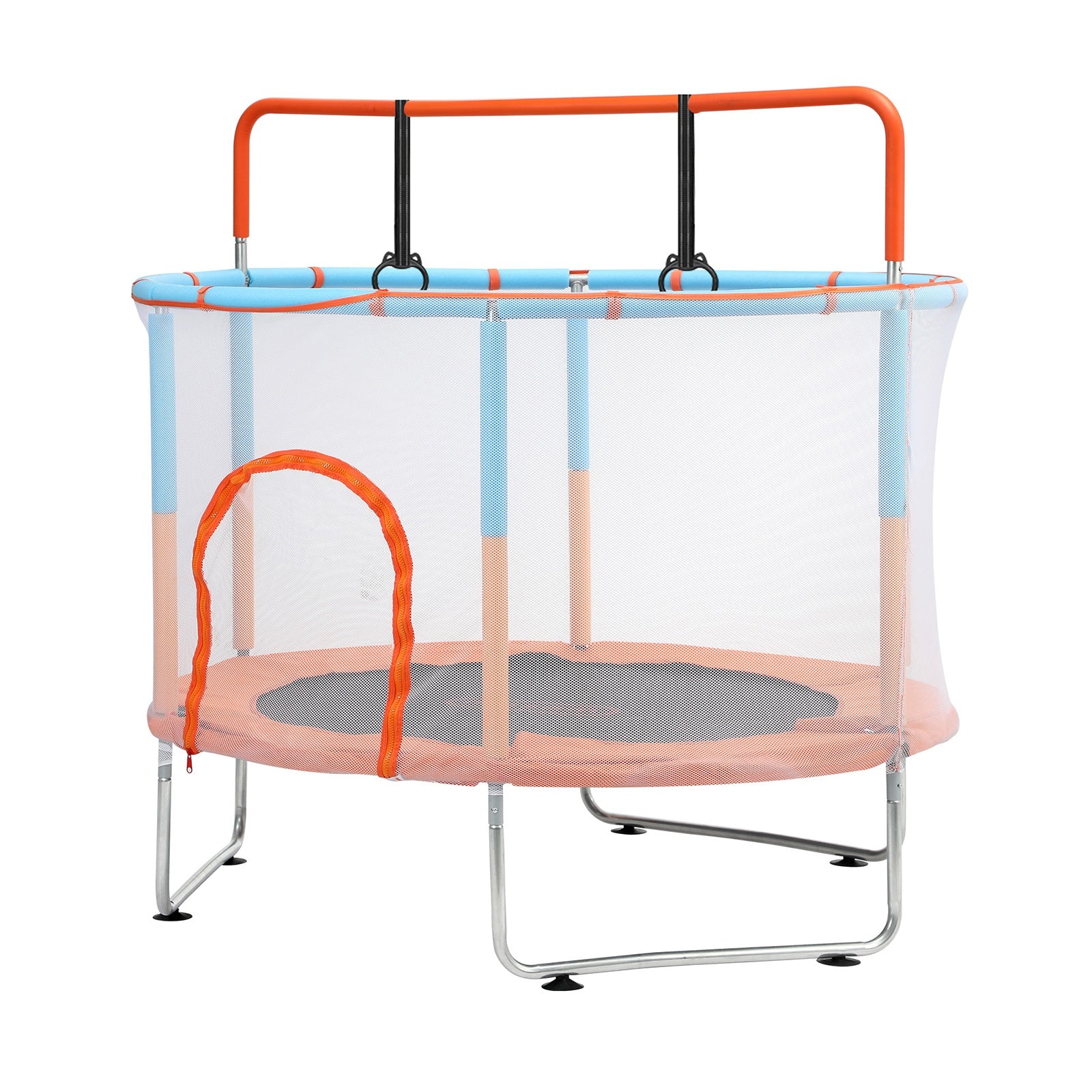 Mazam 60 Inch Trampoline Kids Trampolines Enclosure Safety Net Horizontal Bar - Sunyee