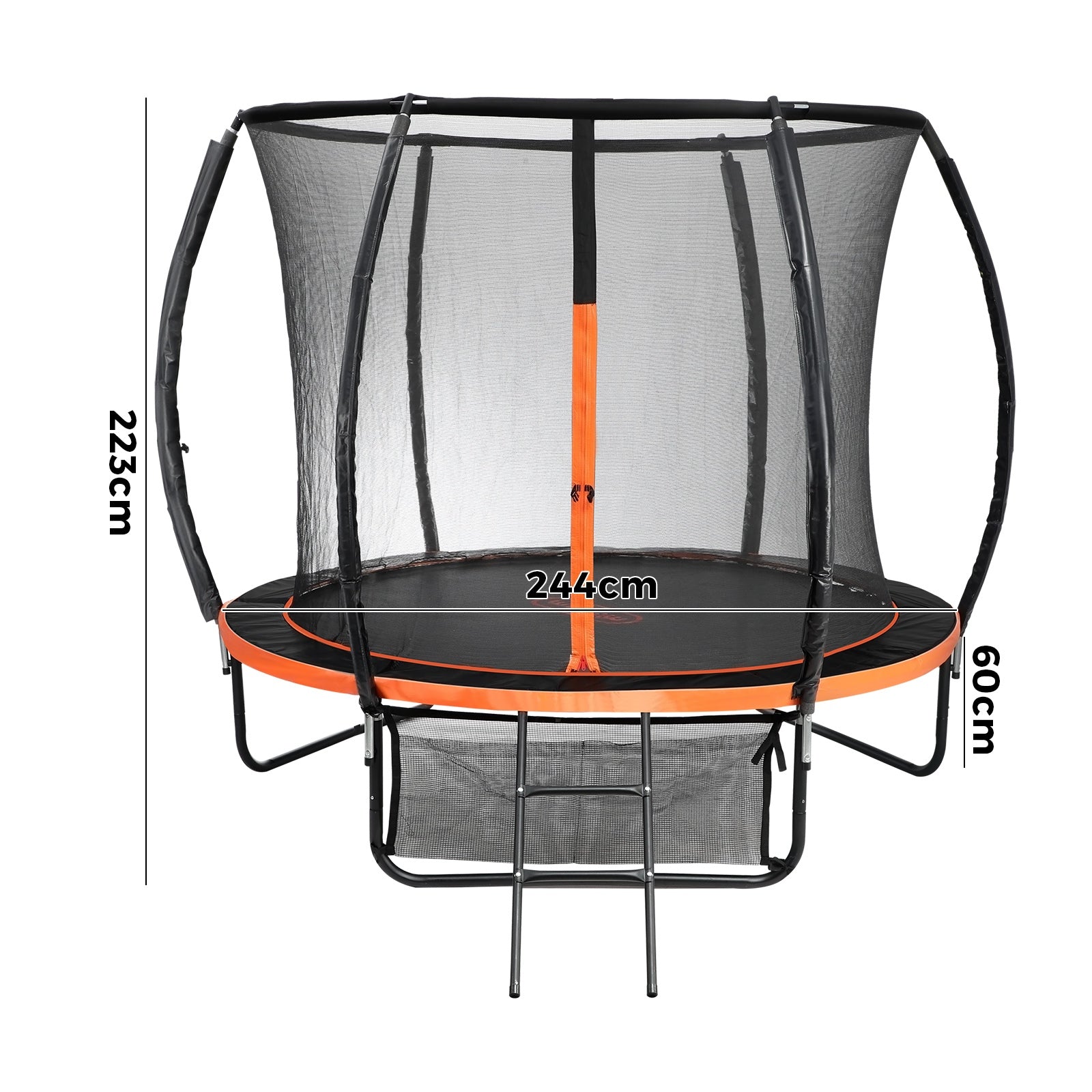 Mazam 8FT Trampoline Round Kids Trampolines Encosure Safety Net with Ladder - Sunyee