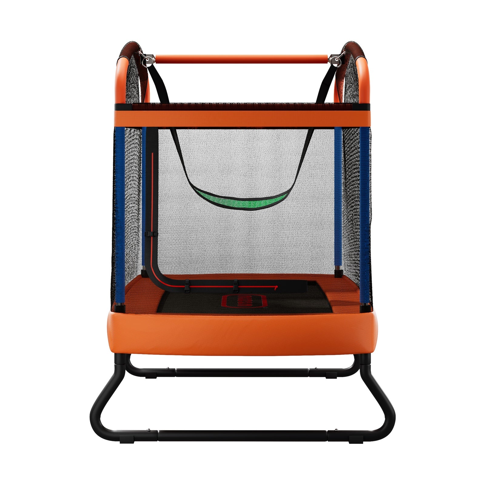 Mazam 6FT Kids Jumping Trampoline with Swing Bar Rectangular Safety Enclosure - Sunyee