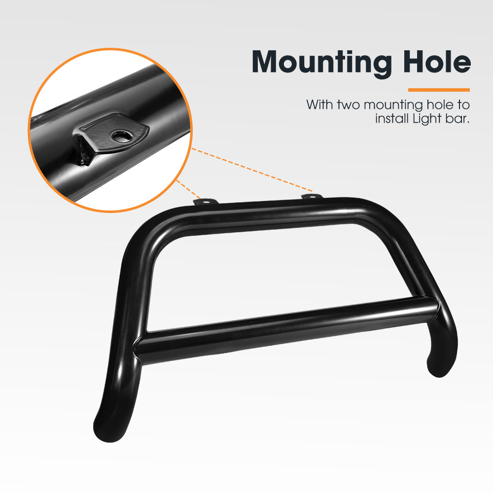 Nudge Bar 3" Grille Guard For Mitsubishi Triton MQ OEM 2015-2020 Matt Black - Sunyee