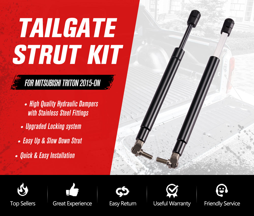 Easy Up & Slow Down Tailgate Strut Kit for Mitsubishi Triton MQ 2015-ON Tailgate Assistant - Sunyee