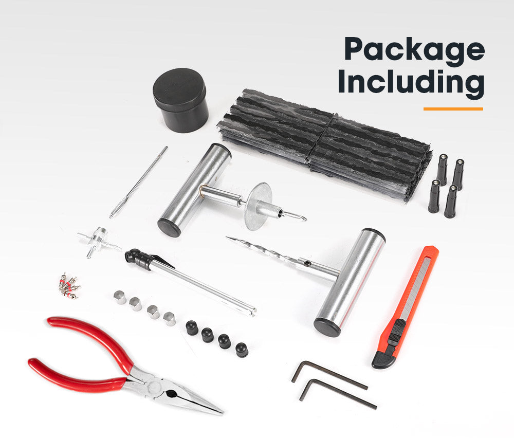 67PCS Tyre Puncture Repair Recovery Kit Heavy Duty 4WD Offroad Plugs Tubeless - Sunyee