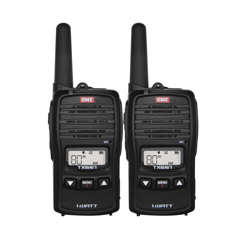 GME 1 Watt UHF CB Handheld Radio - Twin Pack - Sunyee