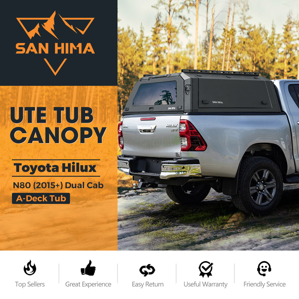 San Hima UTE Tub Canopy For Toyota Hilux N80 2015-On Dual Cab - A Deck Only - Sunyee