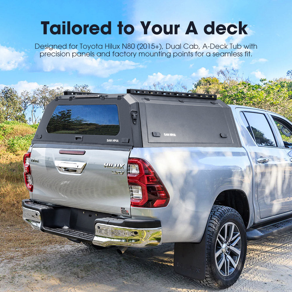 San Hima UTE Tub Canopy For Toyota Hilux N80 2015-On Dual Cab - A Deck Only - Sunyee
