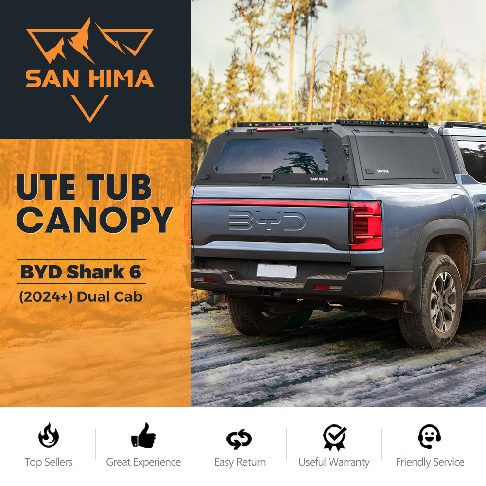 San Hima UTE Tub Canopy For BYD SHARK 6 2024-Current Dual Cab - Sunyee
