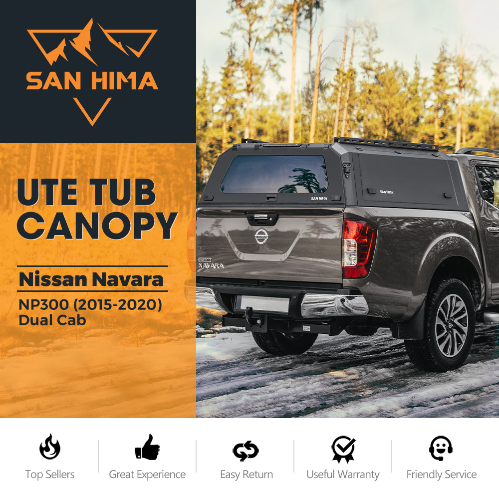 San Hima UTE Tub Canopy For Nissan Navara NP300 2015–2020 Dual Cab - Sunyee