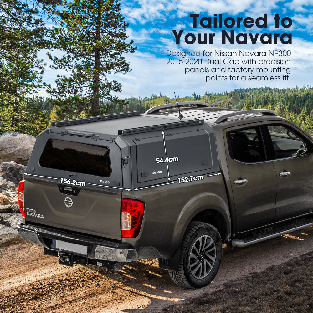 San Hima UTE Tub Canopy For Nissan Navara NP300 2015–2020 Dual Cab - Sunyee
