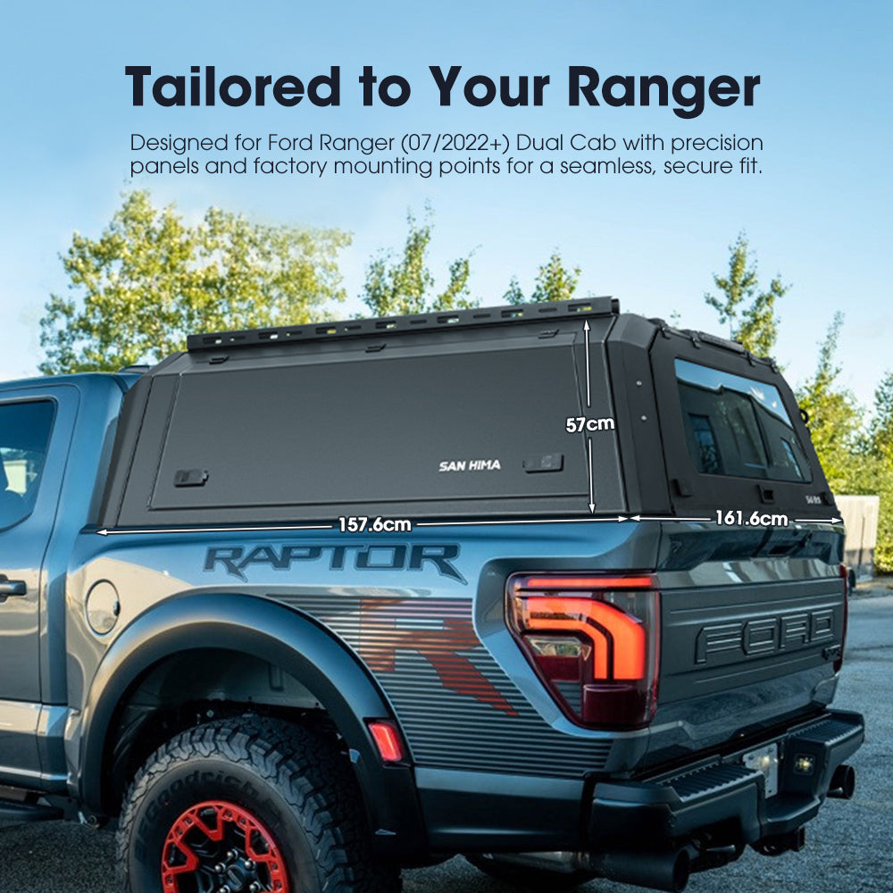 San Hima UTE Tub Canopy For Ford Ranger Next Gen PY 07/2022–On Dual Cab - Sunyee