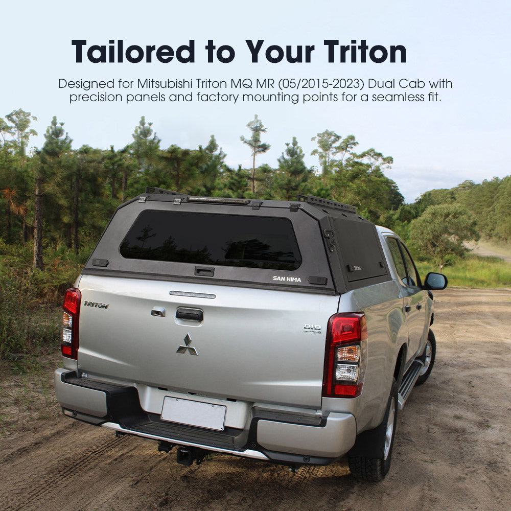 San Hima UTE Tub Canopy For Mitsubishi Triton MQ MR 05/2015-2023 Dual Cab - Sunyee