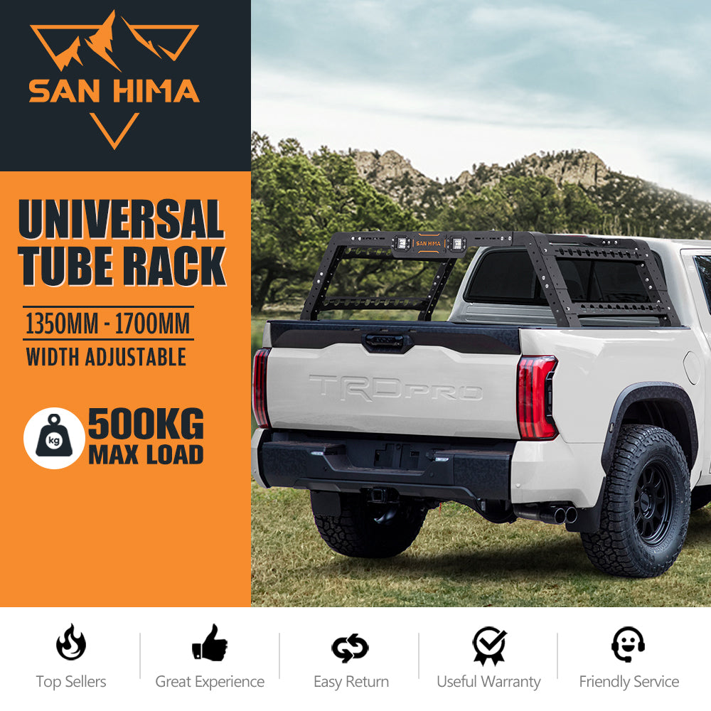 San Hima Universal Ute Tub Rack 3mm Powder Coated Steel Adjustable Height Width - Sunyee