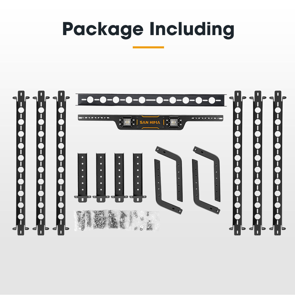 San Hima Universal Ute Tub Rack 3mm Powder Coated Steel Adjustable Height Width - Sunyee