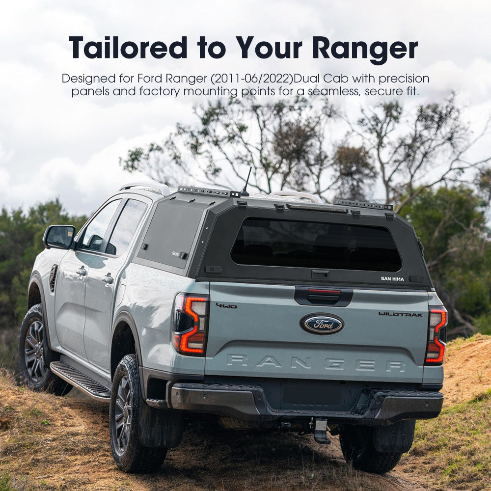 San Hima UTE Tub Canopy For Ford Ranger PX/PX2/PX3 2011-06/2022 Dual Cab - Sunyee