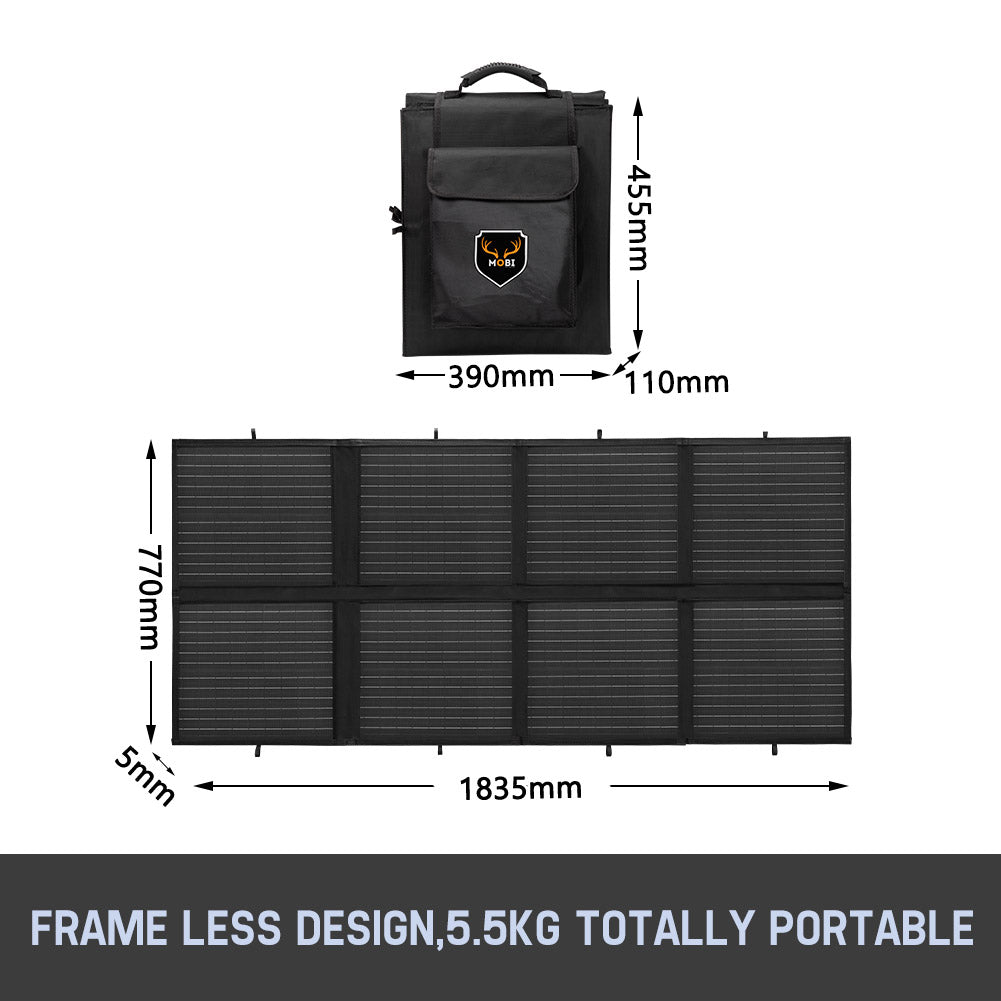 MOBI 350W Solar Blanket Mono Portable Folding Solar Panel Kit 12V Battery Charge - Sunyee