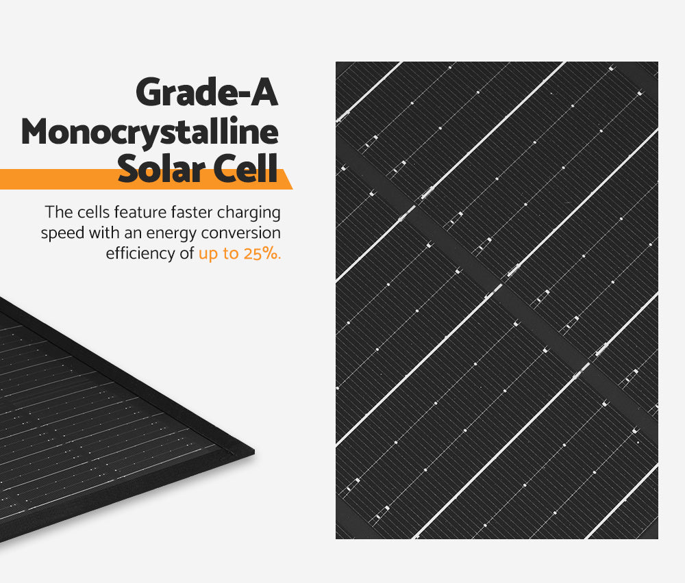 MOBI 200W Solar Blanket Mono Portable Folding Solar Panel Kit 12V Battery Charge - Sunyee