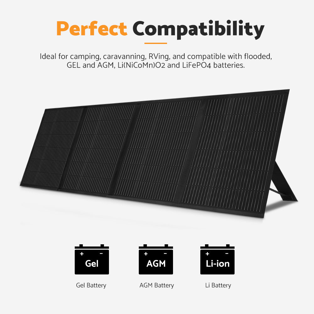 MOBI 400W Solar Blanket Mono Portable Folding Solar Panel Kit 12V Battery Charge - Sunyee