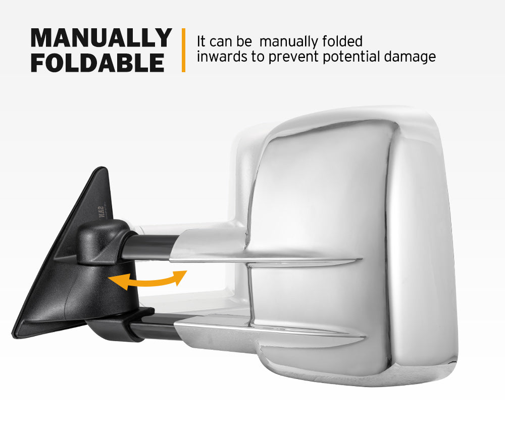 San Hima Extendable Towing Mirrors Gen1 For Toyota Landcruiser 100 Series 1998-2007 - Sunyee