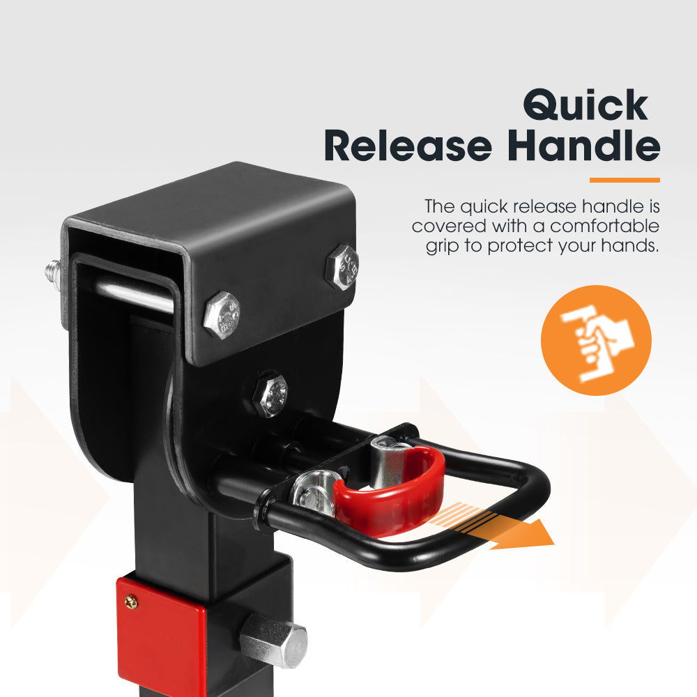 4x 400mm Drop Down Corner Legs 1200LBS Steel Base Caravan Camper Trailer W/Handle - Sunyee