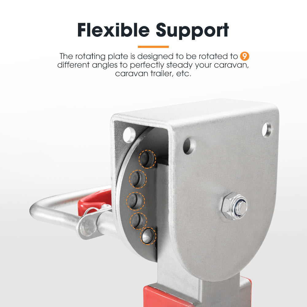 2x400mm Drop Down Corner Legs W/Handle Steel Base 1200LBS Caravan Stabilizer Leg - Sunyee