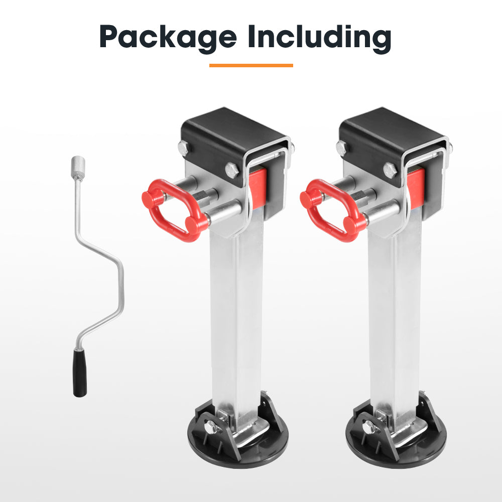 2x 430mm Drop Down Corner Steadies Stabilizer Legs Caravan Camper Trailer 1500LBS - Sunyee