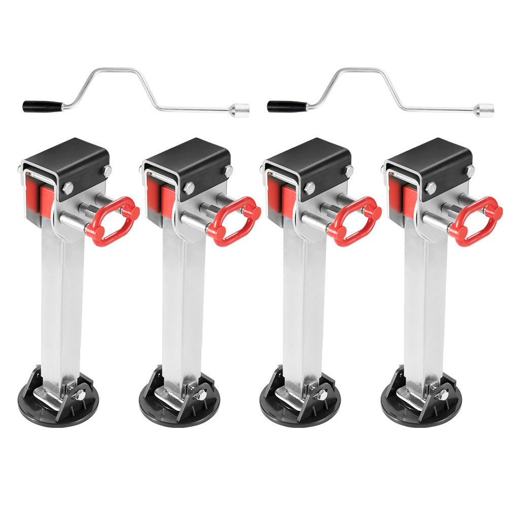 4x 430mm Drop Down Corner Steadies Stabilizer Legs Caravan Camper Trailer - Sunyee