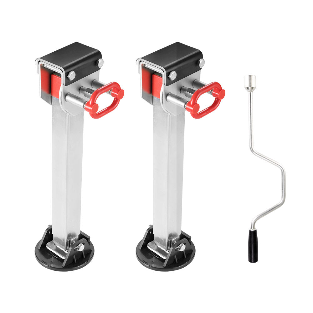 2x 550mm Drop Down Corner Steadies Stabilizer Legs Caravan Camper Trailer - Sunyee