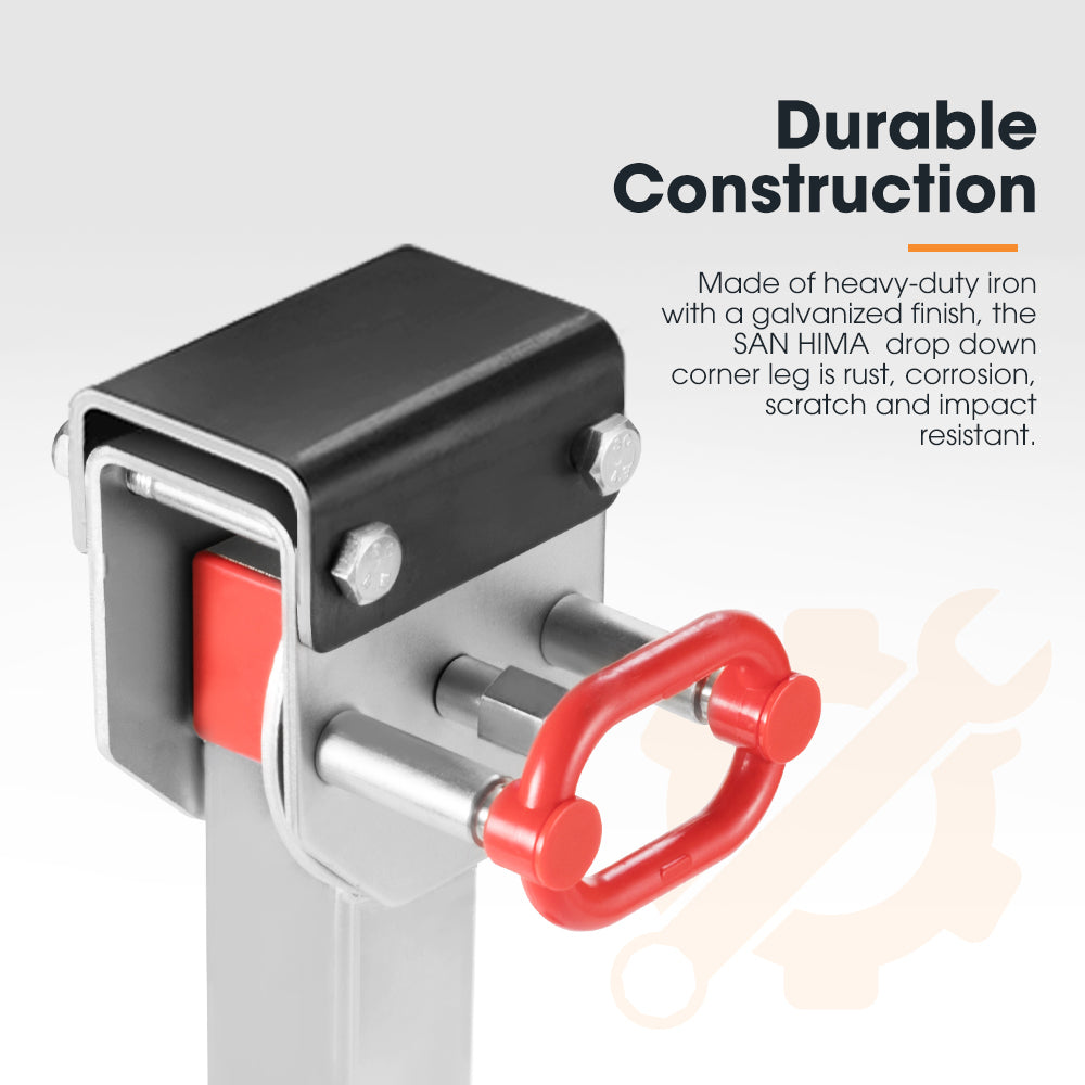 2x 550mm Drop Down Corner Steadies Stabilizer Legs Caravan Camper Trailer - Sunyee