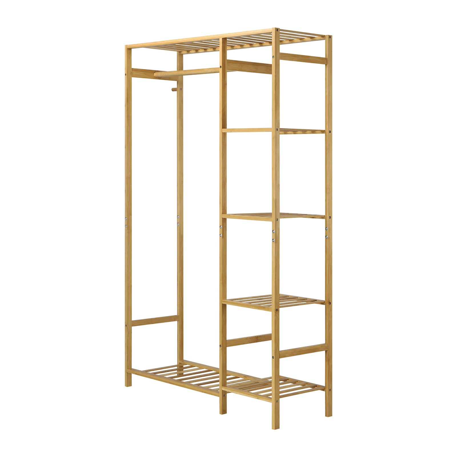 Oikiture Open Wardrobe Portable Rack Hanging Clothes Organizer Storage Shelves - Sunyee