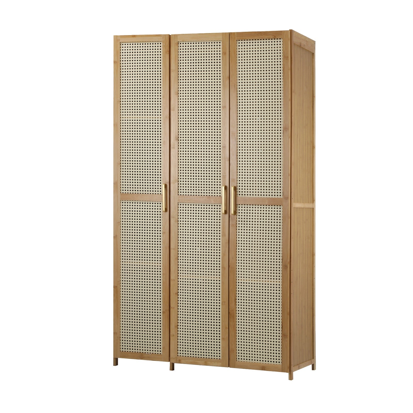 Oikiture Wardrobe Clothes Storage Cabinet Large Cupboard 3 Doors 6 Shelves