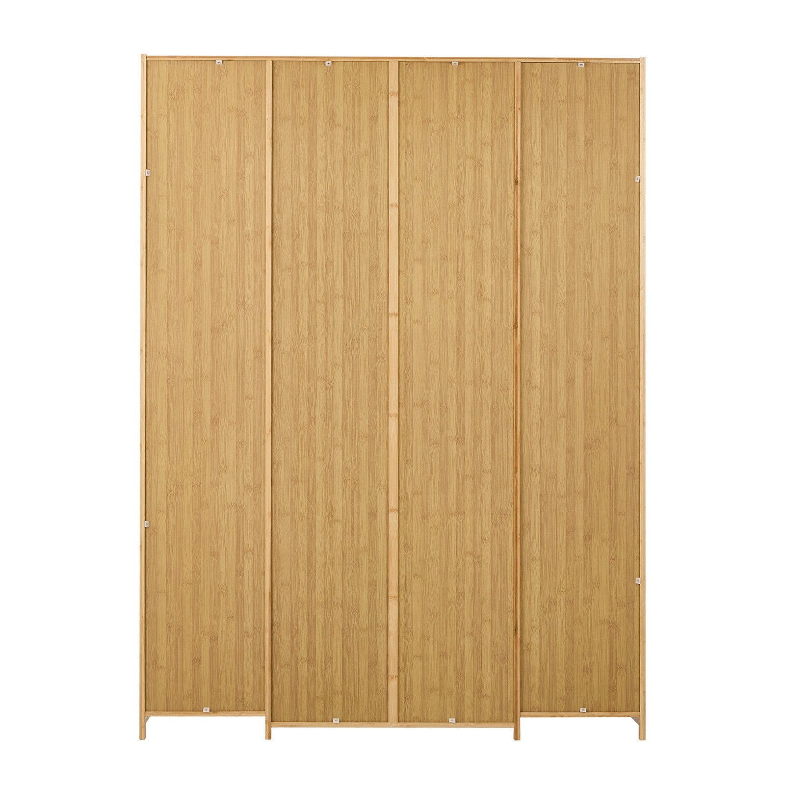 Oikiture Wardrobe Clothes Storage Cabinet Large Cupboard 4 Doors 10 Shelves