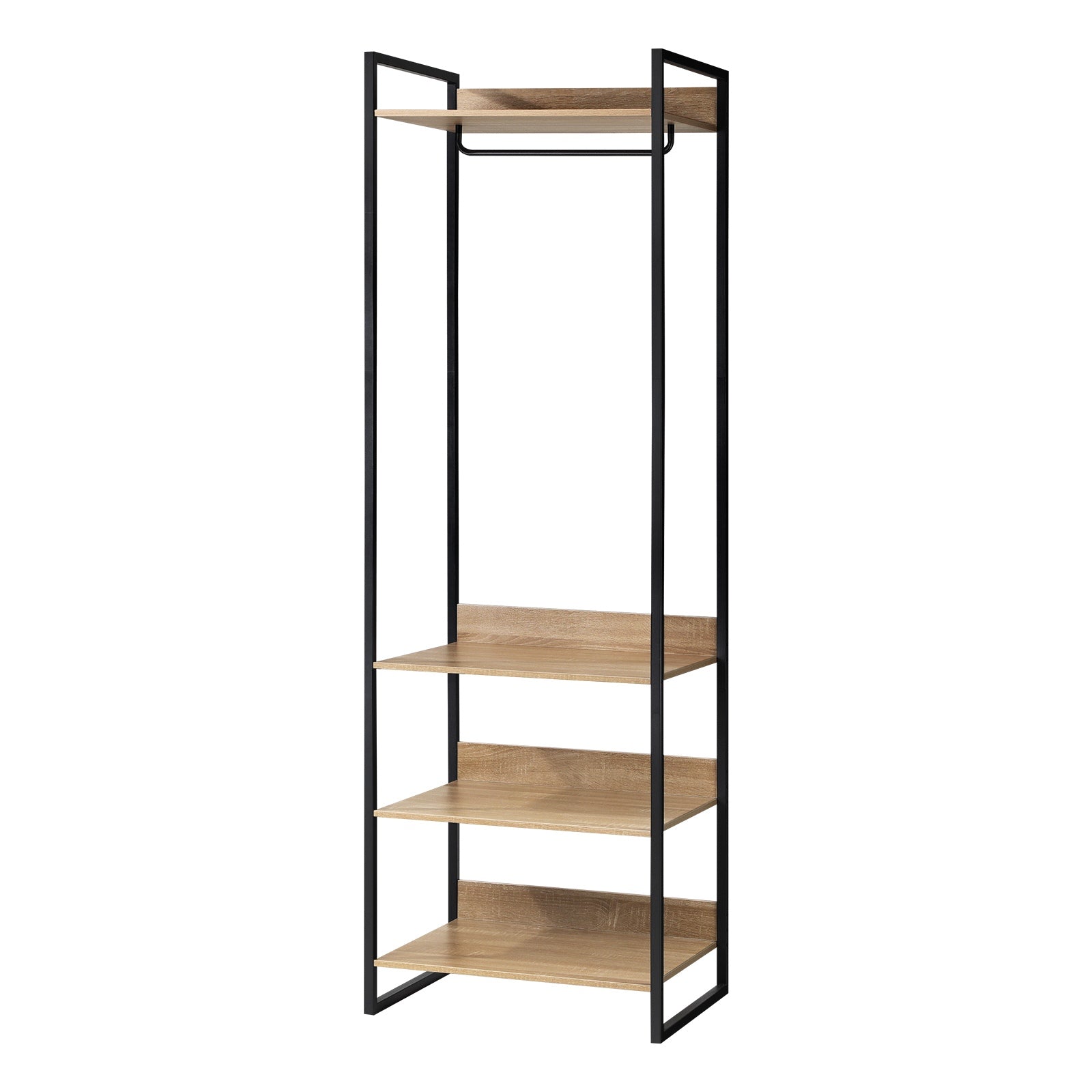 Oikiture Clothes Rack Open Wardrobe Garment Coat 4 shelves Hanging Rail Metal - Sunyee
