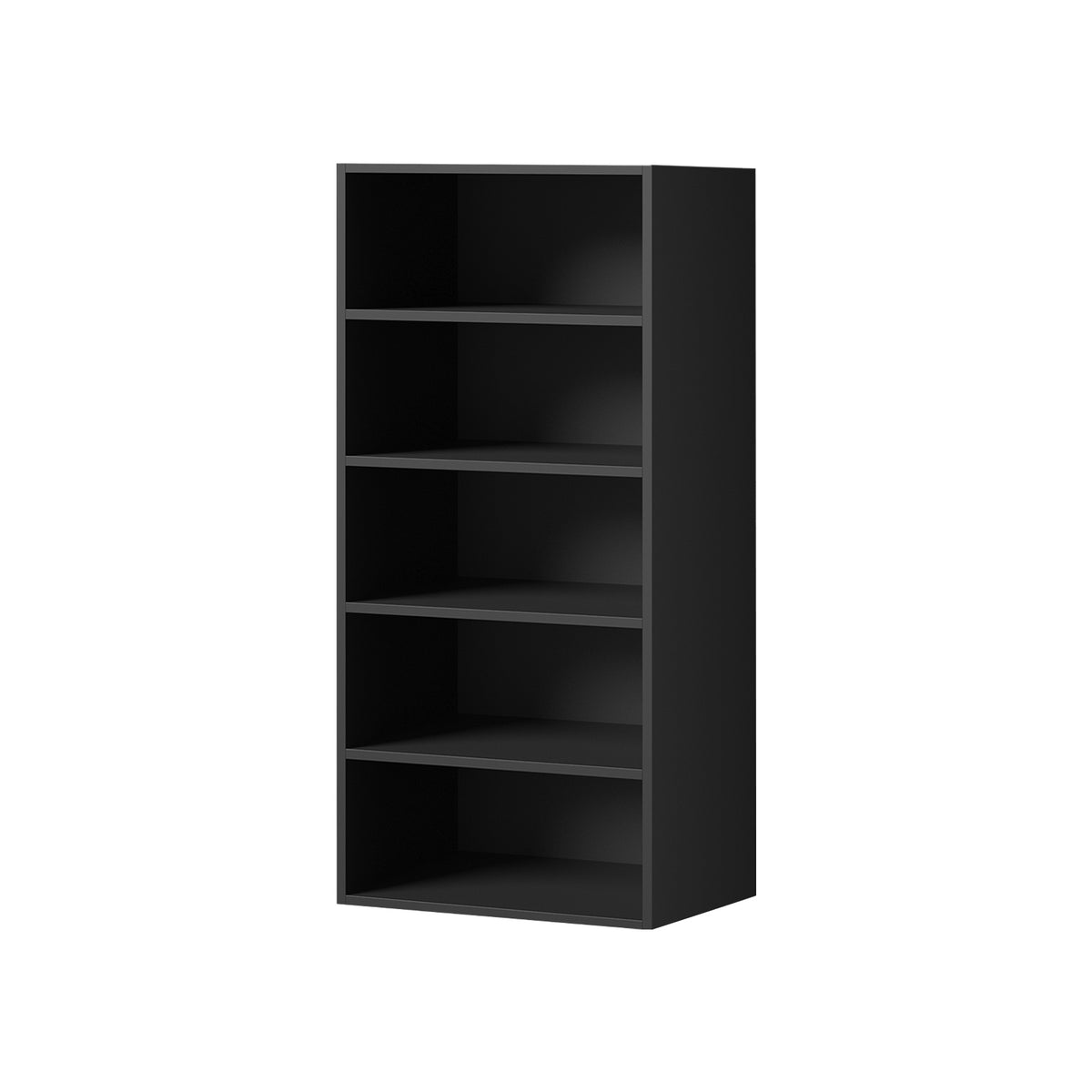 Oikiture Wardrobe Shelf Unit Clothes Storage Cabinet 5 Shelves Organiser Black - Sunyee