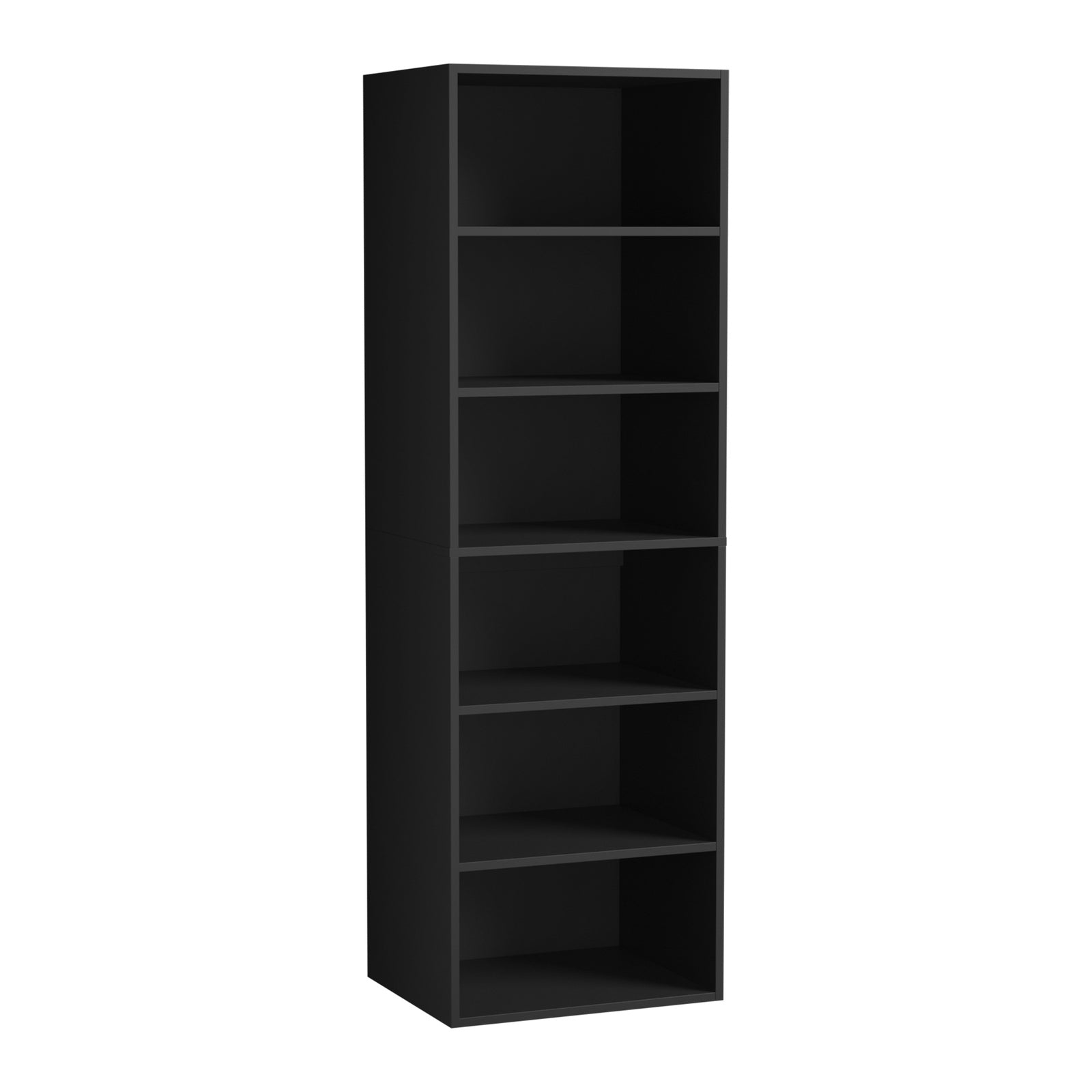 Oikiture Wardrobe Shelf Unit Clothes Storage Cabinet 6 Shelves Organiser Black - Sunyee
