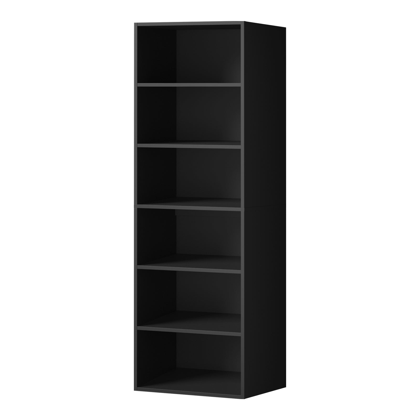 Oikiture Wardrobe Shelf Unit Clothes Storage Cabinet 6 Shelves Organiser Black - Sunyee