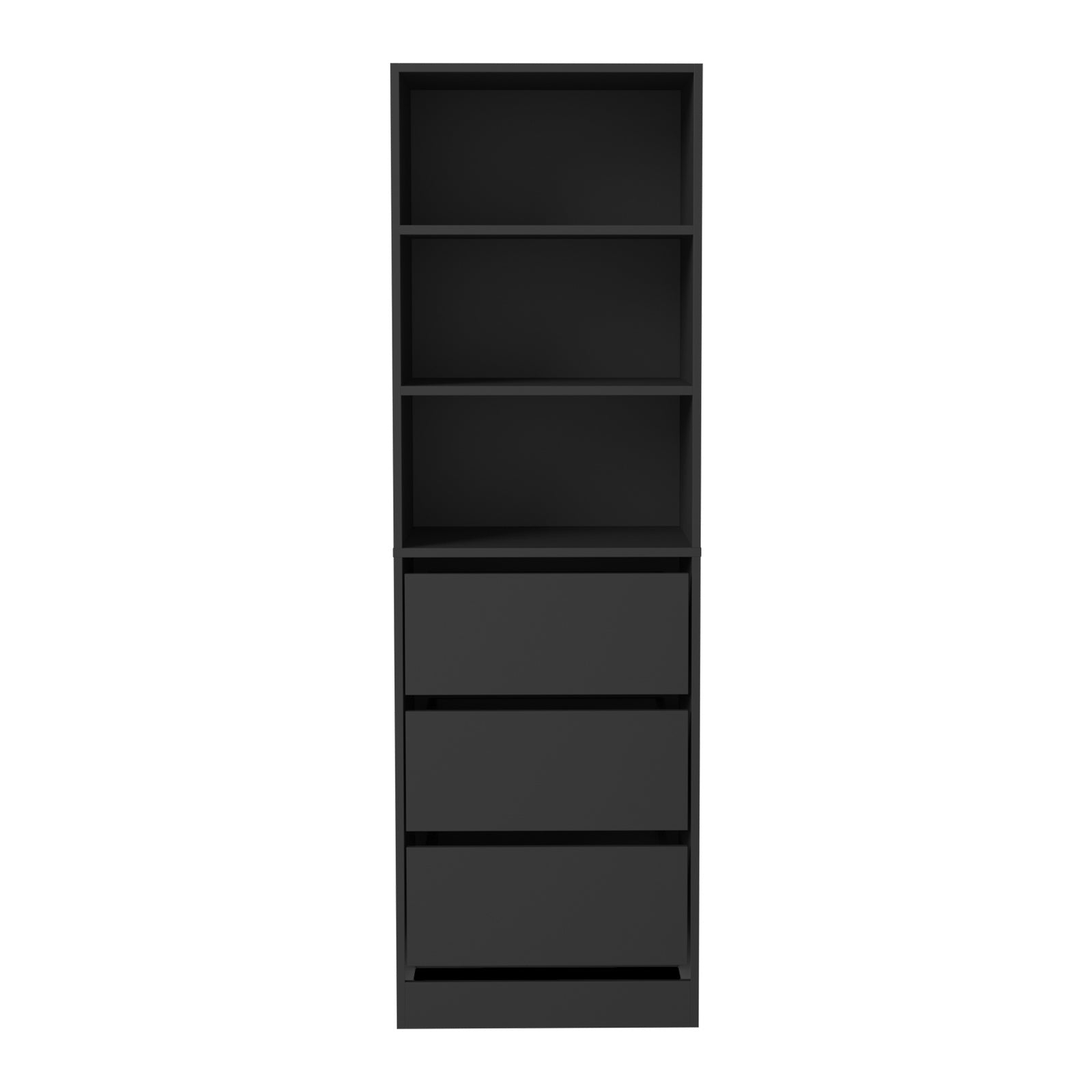 Oikiture Wardrobe Shelf Unit Clothes Storage Cabinet 3 Drawers Organizer Black - Sunyee