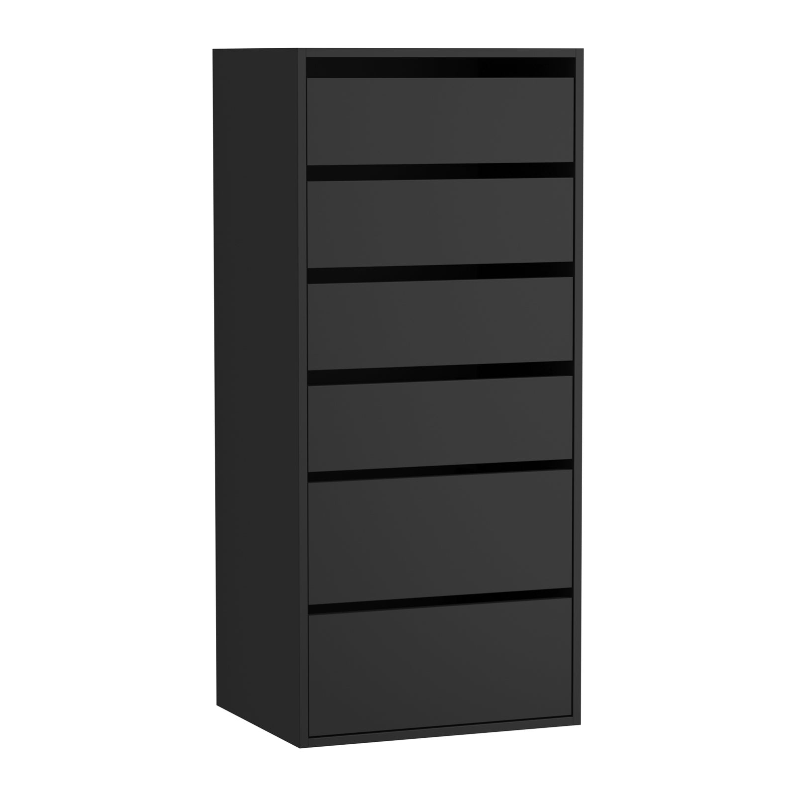 Oikiture Wardrobe Shelf Unit 6 Chest of Drawers Clothes Storage Cabinet Black - Sunyee