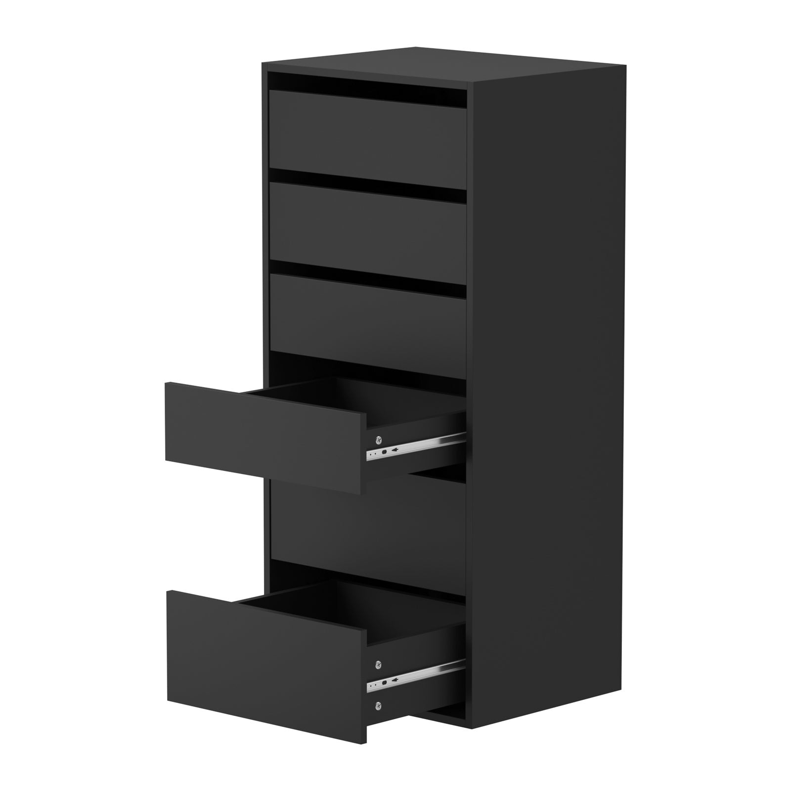 Oikiture Wardrobe Shelf Unit 6 Chest of Drawers Clothes Storage Cabinet Black - Sunyee