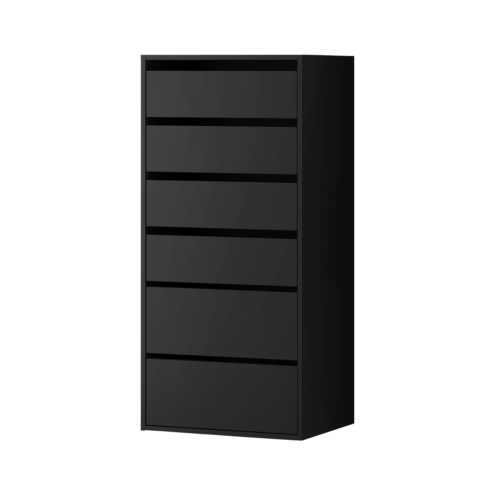 Oikiture Wardrobe Shelf Unit 6 Chest of Drawers Clothes Storage Cabinet Black - Sunyee
