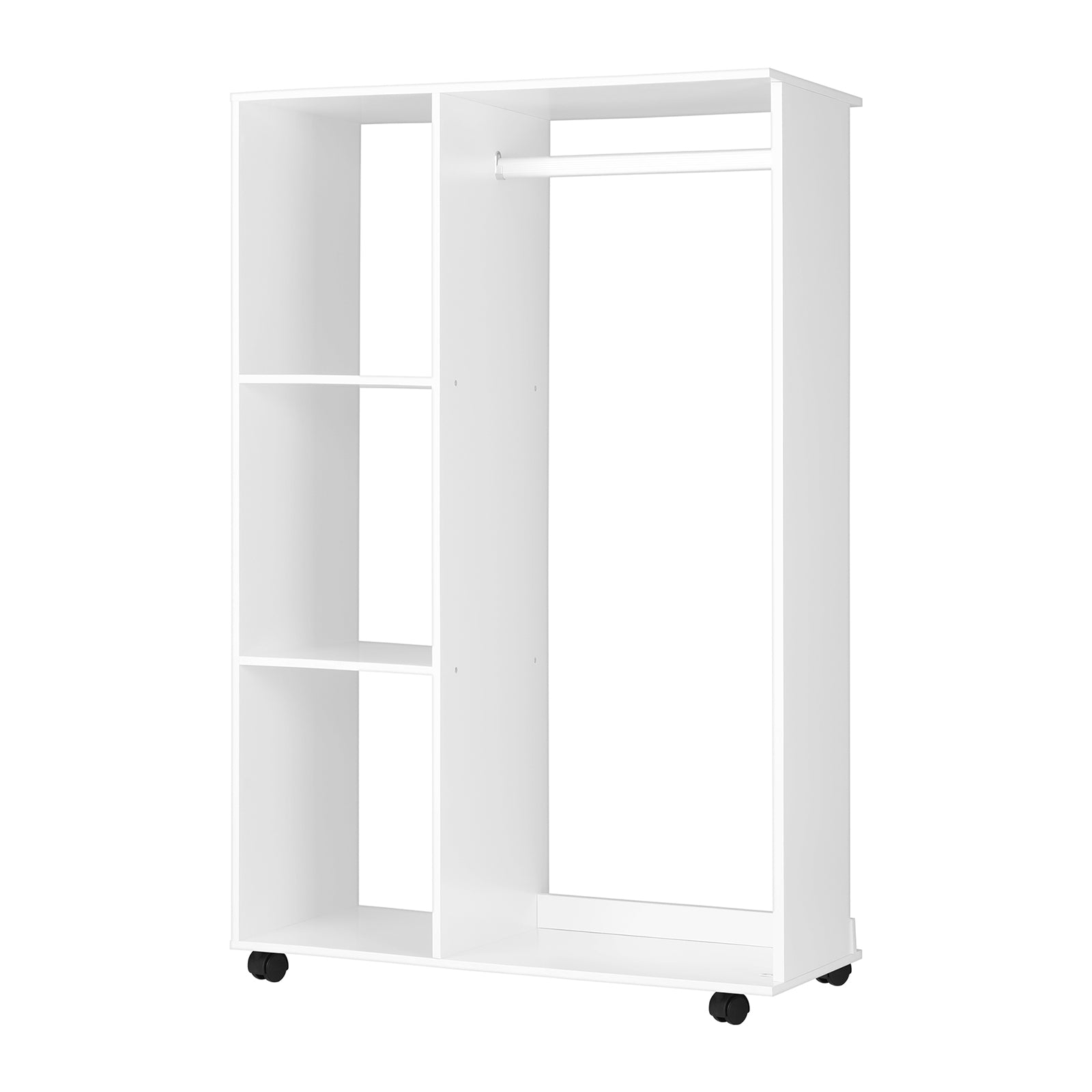 Oikiture Portable Wardrobe Storage Shelves Organizer Clothes Rack Hanging - Sunyee