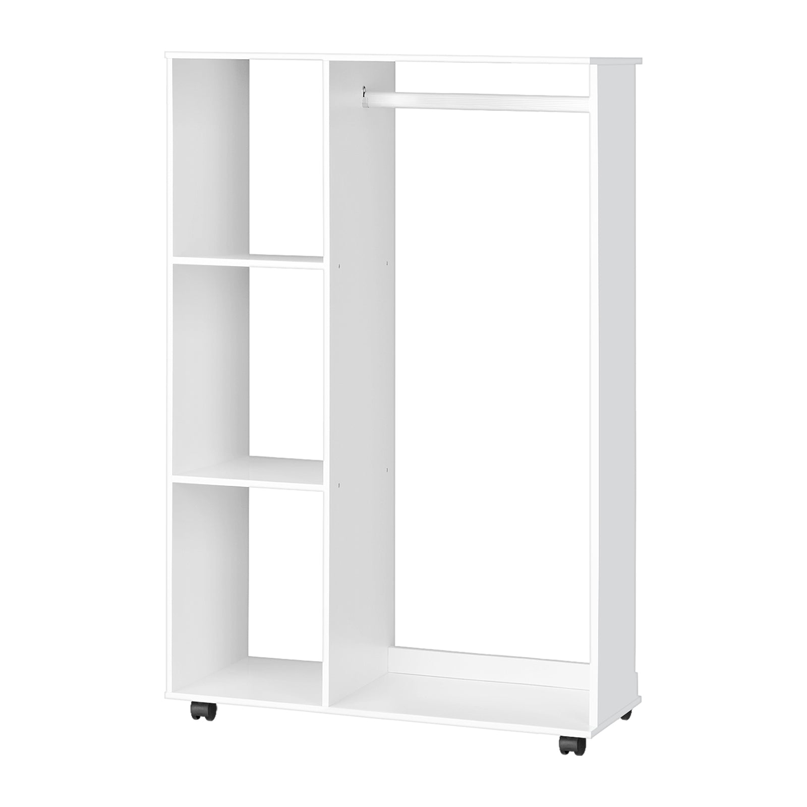 Oikiture Portable Wardrobe Storage Shelves Organizer Clothes Rack Hanging - Sunyee