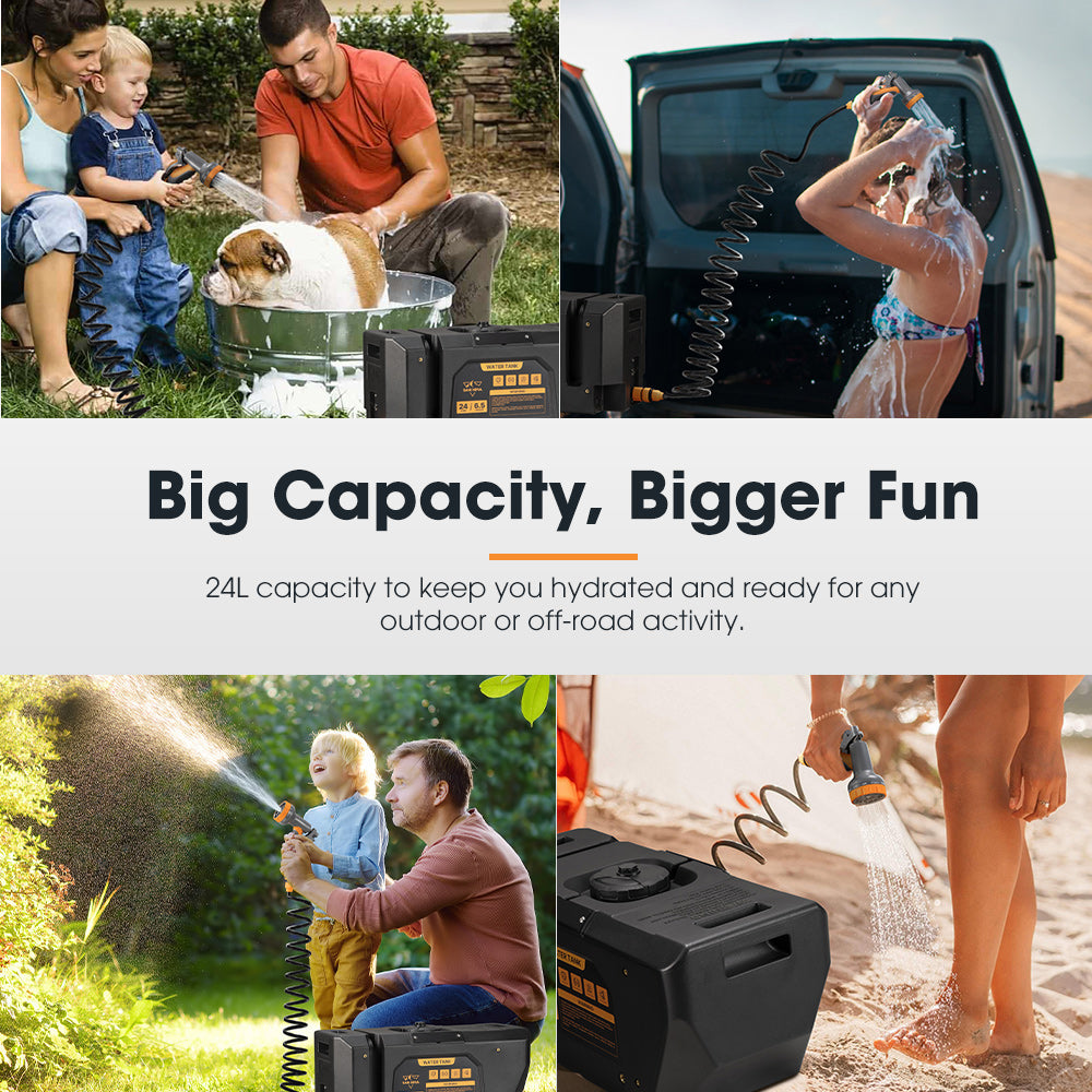 San Hima 24L Portable Water Tank Outdoor Camping Caravan Storage Container 4WD - Sunyee