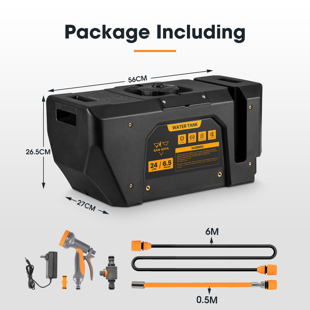 San Hima 24L Portable Water Tank Outdoor Camping Caravan Storage Container 4WD - Sunyee