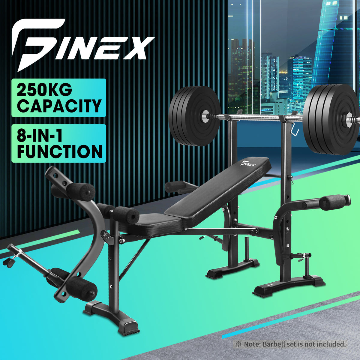 Finex Bench Press Weight Bench Sit-up Power Tower Roman Chair Multi-Station