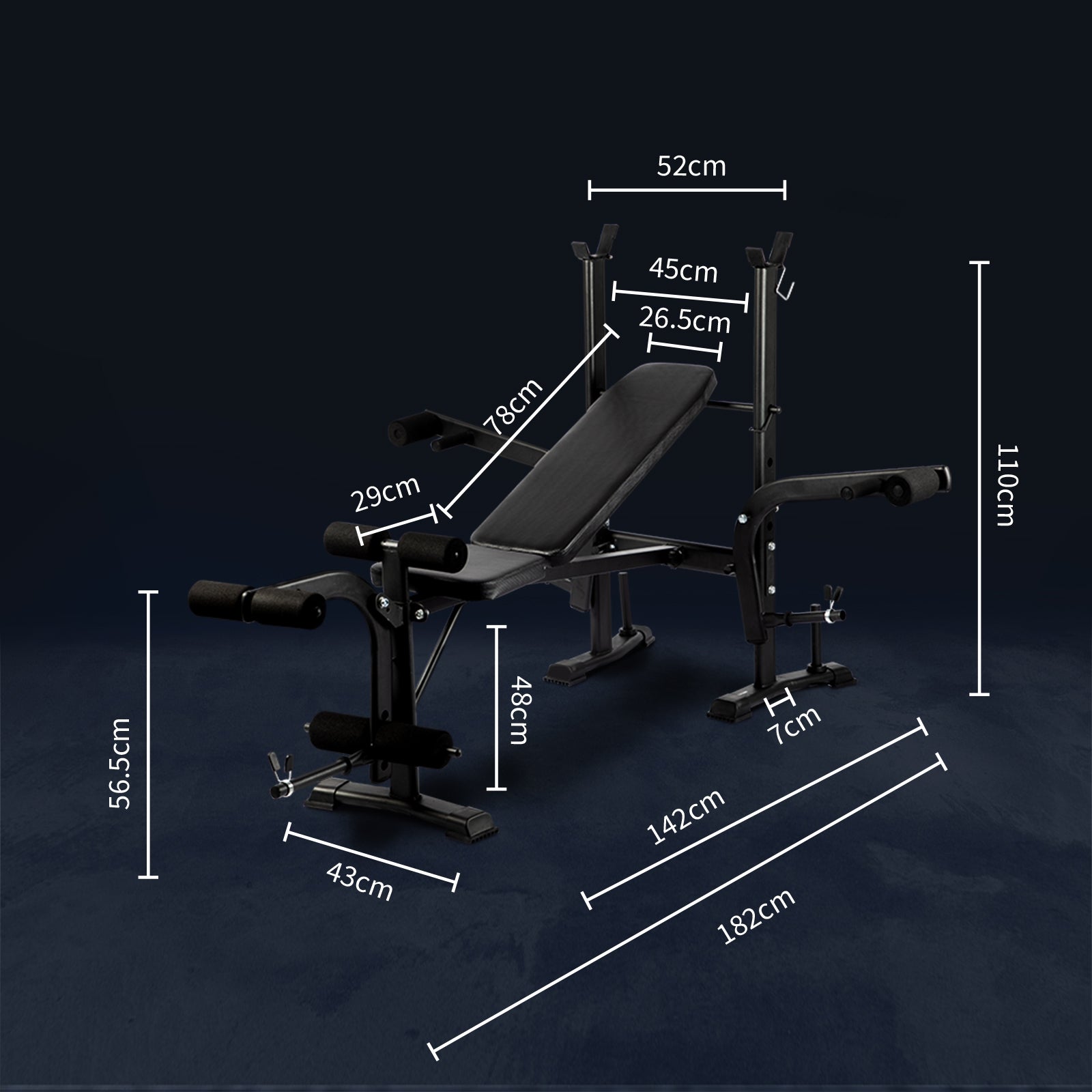 Finex Weight Bench 8-in-1 Press Multi-Station - Sunyee