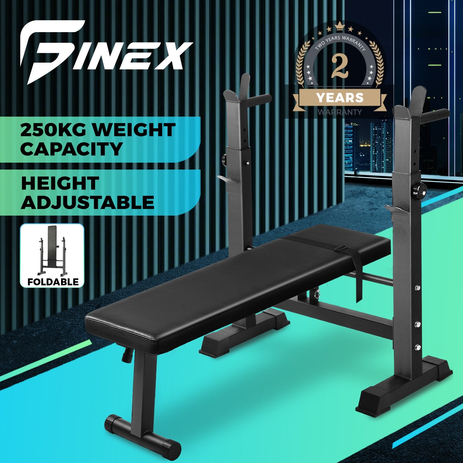Finex Bench Press Weight Bench FID Sit-up Bench Power Tower Roman Chair Multi-S - Sunyee