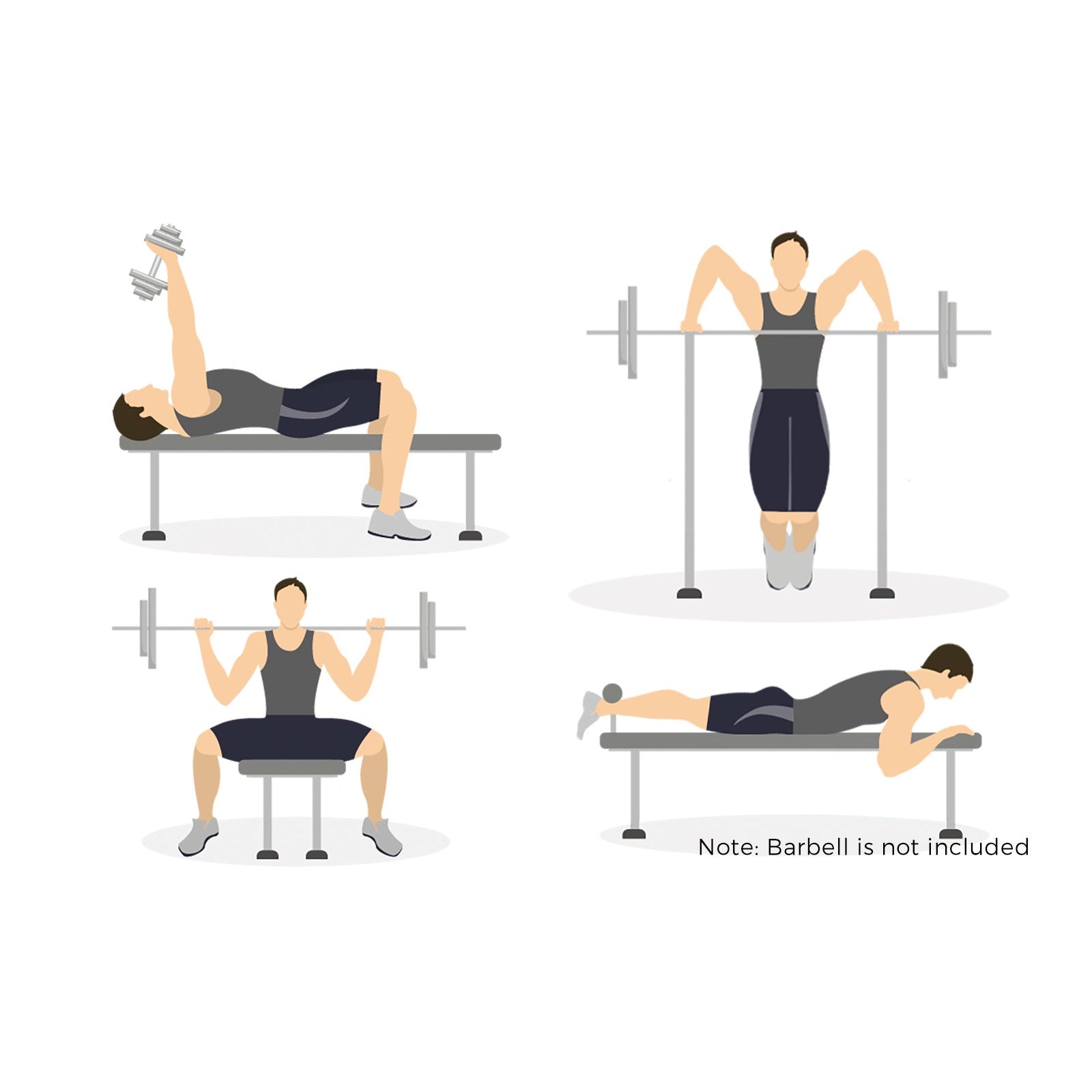 Finex Bench Press Weight Bench 10in1 Multi-Station Fitness Home Gym Equipment - Sunyee