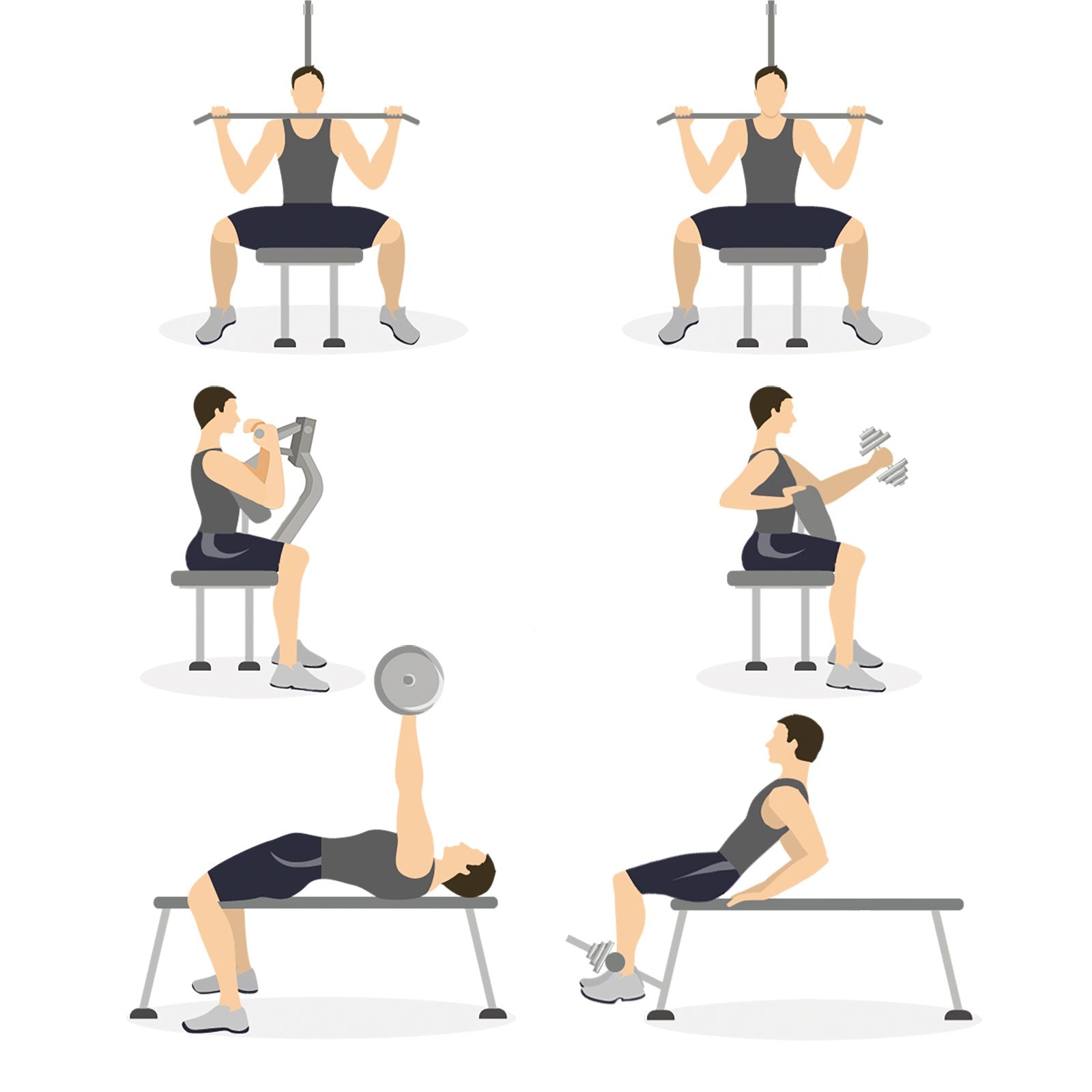 Finex Bench Press Weight Bench Multi-Station Fitness Gym Pulldown Equipment - Sunyee