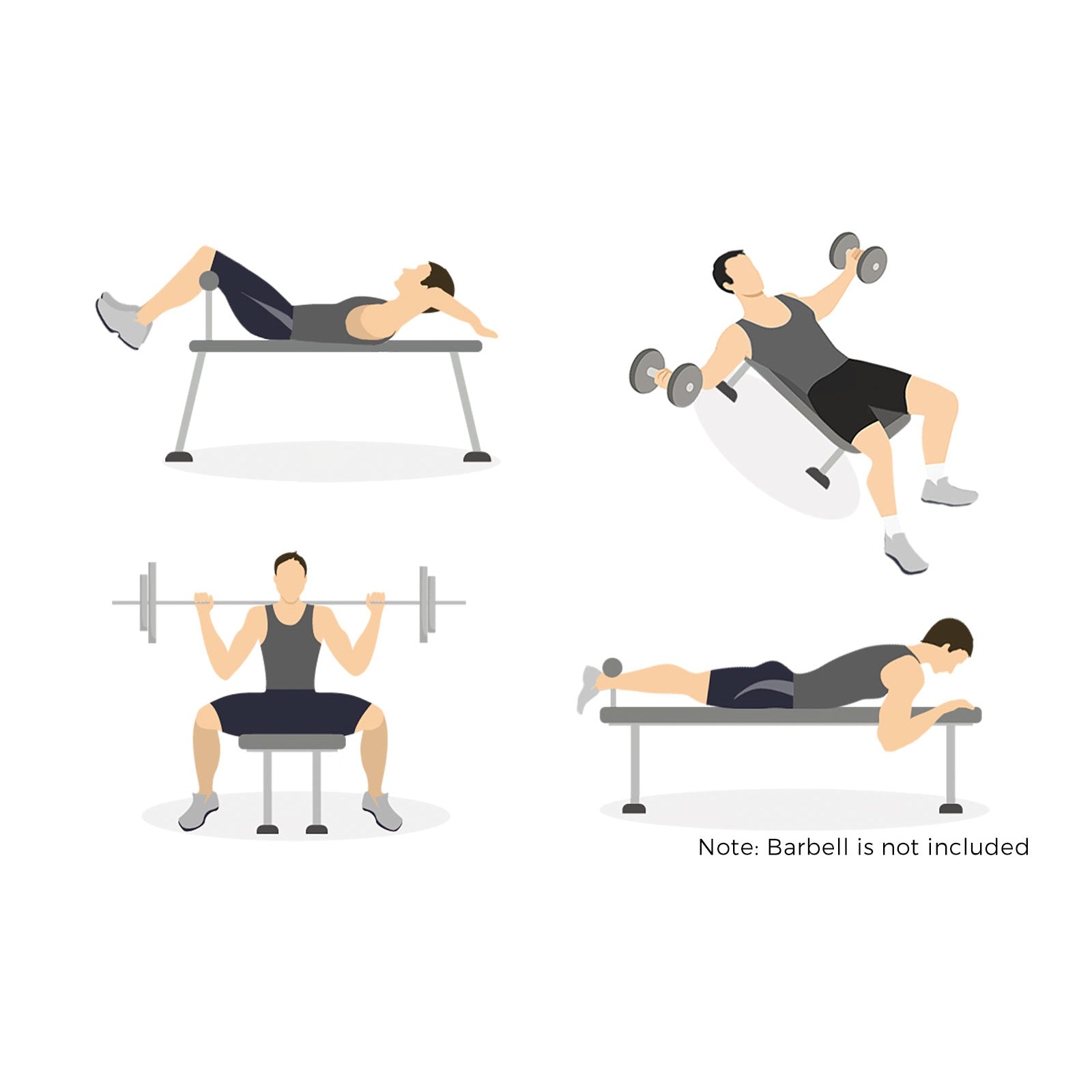 Finex Bench Press Weight Bench Multi-Station Fitness Gym Pulldown Equipment - Sunyee